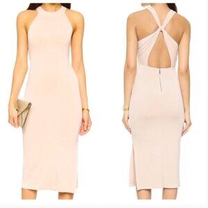 NWOT Alice + Olivia Lumi Pale Nude Bodycon Dress